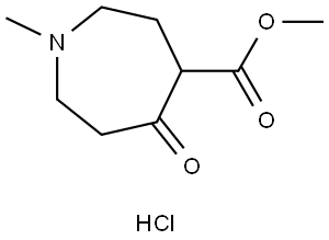 1H-Azepine-4-carboxylic acid, hexahydro-1-methyl-5-oxo-, methyl ester, hydrochloride (1:1) Structure