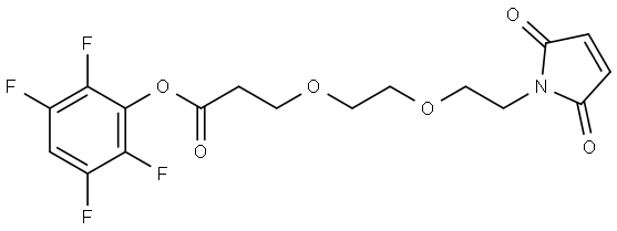 2,3,5,6-tetrafluorophenyl 3-{2-[2-(2,5-dioxo-2,5-dihydro-1H-pyrrol-1-yl)ethoxy]ethoxy}propanoate Structure