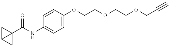 N-[4-[2-[2-(2-Propyn-1-yloxy)ethoxy]ethoxy]phenyl]bicyclo[1.1.0]butane-1-carboxa… Structure