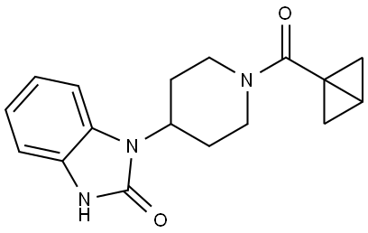 1-[1-(Bicyclo[1.1.0]but-1-ylcarbonyl)-4-piperidinyl]-1,3-dihydro-2H-benzimidazol… Structure