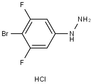 3,5-difluoro-4-bromophenylhydrazine hydrochloride Structure