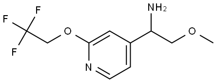 2-methoxy-1-(2-(2,2,2-trifluoroethoxy)pyridin-4-yl)ethan-1-amine Structure