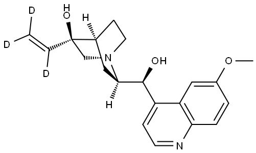 (-)-(3S)-3-Hydroxy Quinine-vinyl-d3 Structure