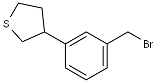 3-(3-(bromomethyl)phenyl)tetrahydrothiophene Structure