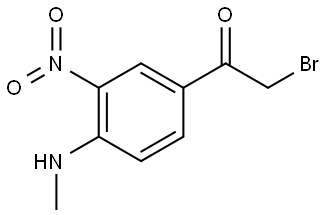 2-bromo-1-[4-(methylamino)-3-nitrophenyl]ethan-1-one Structure