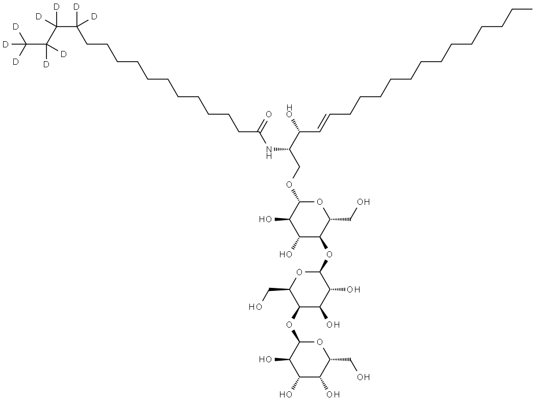 C16 Globotriaosylceramide-d9 (d18:1/16:0-d9) Structure