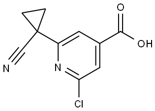 2-chloro-6-(1-cyanocyclopropyl)pyridine-4-carboxylic acid Structure