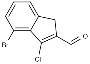 4-bromo-3-chloro-1H-indene-2-carbaldehyde Structure