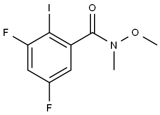 3,5-Difluoro-2-iodo-N-methoxy-N-methylbenzamide Structure