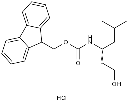 (9H-fluoren-9-yl)methyl (R)-(1-hydroxy-5-methylhexan-3-yl)carbamate hydrochloride Structure