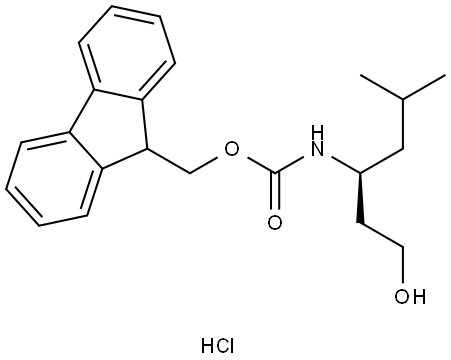 (9H-fluoren-9-yl)methyl (S)-(1-hydroxy-5-methylhexan-3-yl)carbamate hydrochloride Structure