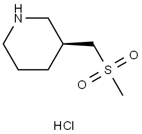 Piperidine, 3-[(methylsulfonyl)methyl]-, hydrochloride (1:1), (3S)- Structure