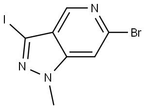 1H-Pyrazolo[4,3-c]pyridine, 6-bromo-3-iodo-1-methyl- Structure