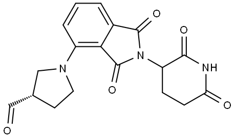 (3S)-1-(2-(2,6-dioxopiperidin-3-yl)-1,3-dioxoisoindolin-4-yl)pyrrolidine-3-carbaldehyde Structure