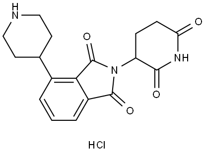 2-(2,6-dioxopiperidin-3-yl)-4-(piperidin-4-yl)isoindole-1,3-dione hydrochloride Structure