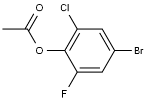 Phenol, 4-bromo-2-chloro-6-fluoro-, 1-acetate Structure