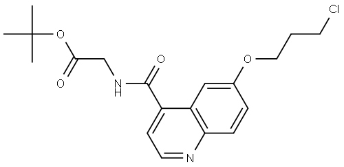 Glycine, N-[[6-(3-chloropropoxy)-4-quinolinyl]carbonyl]-, 1,1-dimethylethyl ester Structure