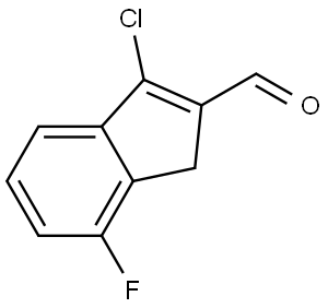 3-chloro-7-fluoro-1H-indene-2-carbaldehyde Structure