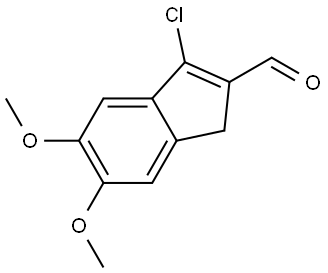 3-chloro-5,6-dimethoxy-1H-indene-2-carbaldehyde Structure