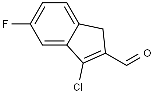 3-chloro-5-fluoro-1H-indene-2-carbaldehyde Structure