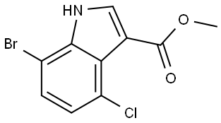 methyl 7-bromo-4-chloro-1H-indole-3-carboxylate 구조식 이미지