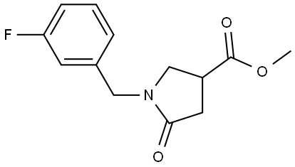 methyl 1-(3-fluorobenzyl)-5-oxopyrrolidine-3-carboxylate Structure