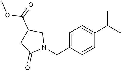 methyl 1-(4-isopropylbenzyl)-5-oxopyrrolidine-3-carboxylate Structure