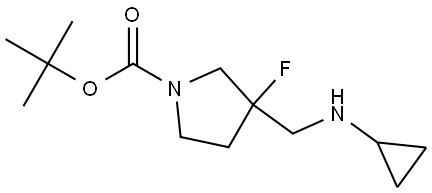 tert-butyl 3-((cyclopropylamino)methyl)-3-fluoropyrrolidine-1-carboxylate Structure