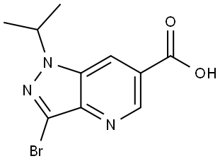 3-bromo-1-isopropyl-pyrazolo[4,3-b]pyridine-6-carboxylic acid 구조식 이미지