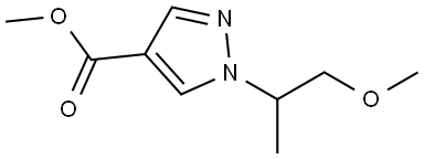 methyl 1-(2-methoxy-1-methyl-ethyl)pyrazole-4-carboxylate Structure