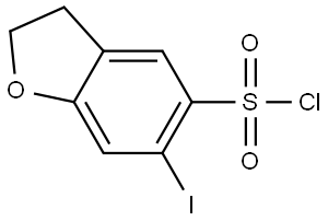 6-iodo-2,3-dihydro-1-benzofuran-5-sulfonyl chloride Structure