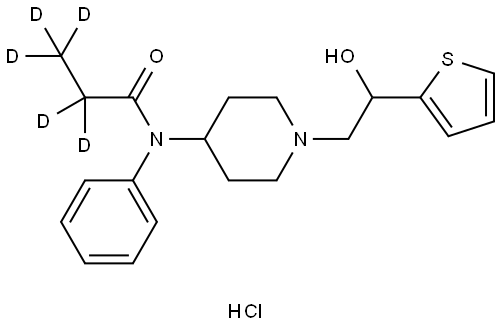 β-Hydroxythiofentanyl-d5 (hydrochloride) Structure