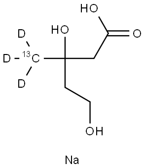 Mevalonic acid-13C,d3sodium Structure