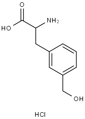 Phenylalanine, 3-(hydroxymethyl)-, hydrochloride (1:1) Structure