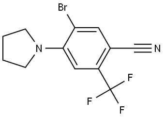 5-Bromo-4-(1-pyrrolidinyl)-2-(trifluoromethyl)benzonitrile Structure