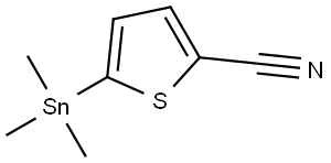 2-Thiophenecarbonitrile, 5-(trimethylstannyl)- Structure