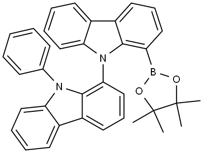 1,9′-Bi-9H-carbazole, 9-phenyl-1′-(4,4,5,5-tetramethyl-1,3,2-dioxaborolan-2-yl)- Structure