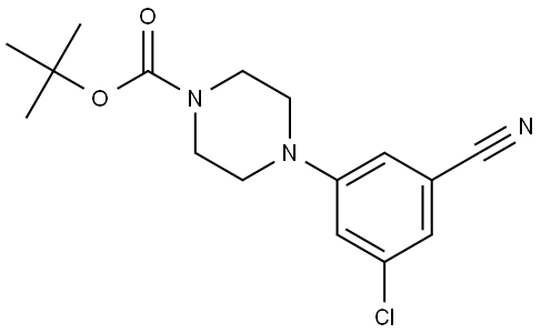 tert-Butyl 4-(3-chloro-5-cyanophenyl)piperazine-1-carboxylate Structure