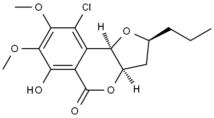 (2S,3aR,9bR)-9-Chloro-2,3,3a,9b-tetrahydro-6-hydroxy-7,8-dimethoxy-2-propyl-5H-furo[3,2-c][2]benzopyran-5-one Structure