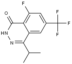 8-Fluoro-4-isopropyl-6-(trifluoromethyl)phthalazin-1(2H)-one Structure