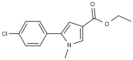 ethyl 5-(4-chlorophenyl)-1-methyl-1H-pyrrole-3-carboxylate Structure