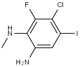 5-Chloro-6-fluoro-4-iodo-N1-methylbenzene-1,2-diamine 구조식 이미지