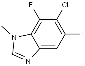 6-Chloro-7-fluoro-5-iodo-1-methyl-1H-benzo[d]imidazole Structure