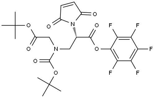 Mal-L-Dap(Boc, t-BuOAc)-Pfp Ester Structure