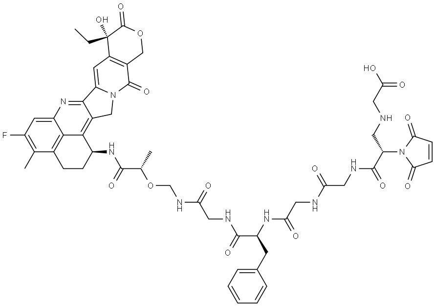 Gly-Mal-GGFG-Deruxtecan 2-hydroxypropanamide Structure