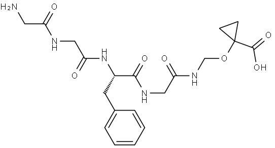 Gly-Gly-L-Phe-N-[(carboxycyclopropoxy)methyl]Glycinamide 구조식 이미지