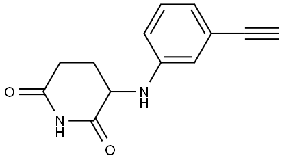 3-(3-ethynylanilino)piperidine-2,6-dione Structure