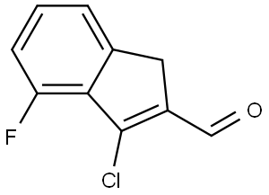 3-chloro-4-fluoro-1H-indene-2-carbaldehyde Structure