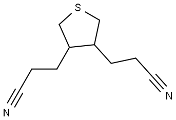 Tetrahydro-3,4-thiophenedipropanenitrile Structure