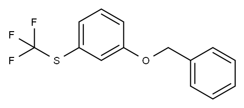 1-(Phenylmethoxy)-3-[(trifluoromethyl)thio]benzene Structure